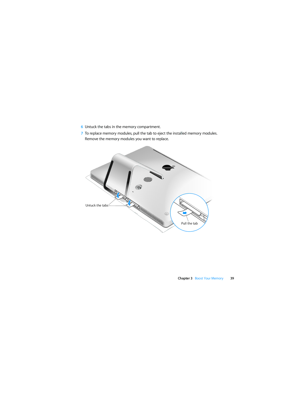 Apple MB953LL/A manual Untuck the tabs Pull the tab 