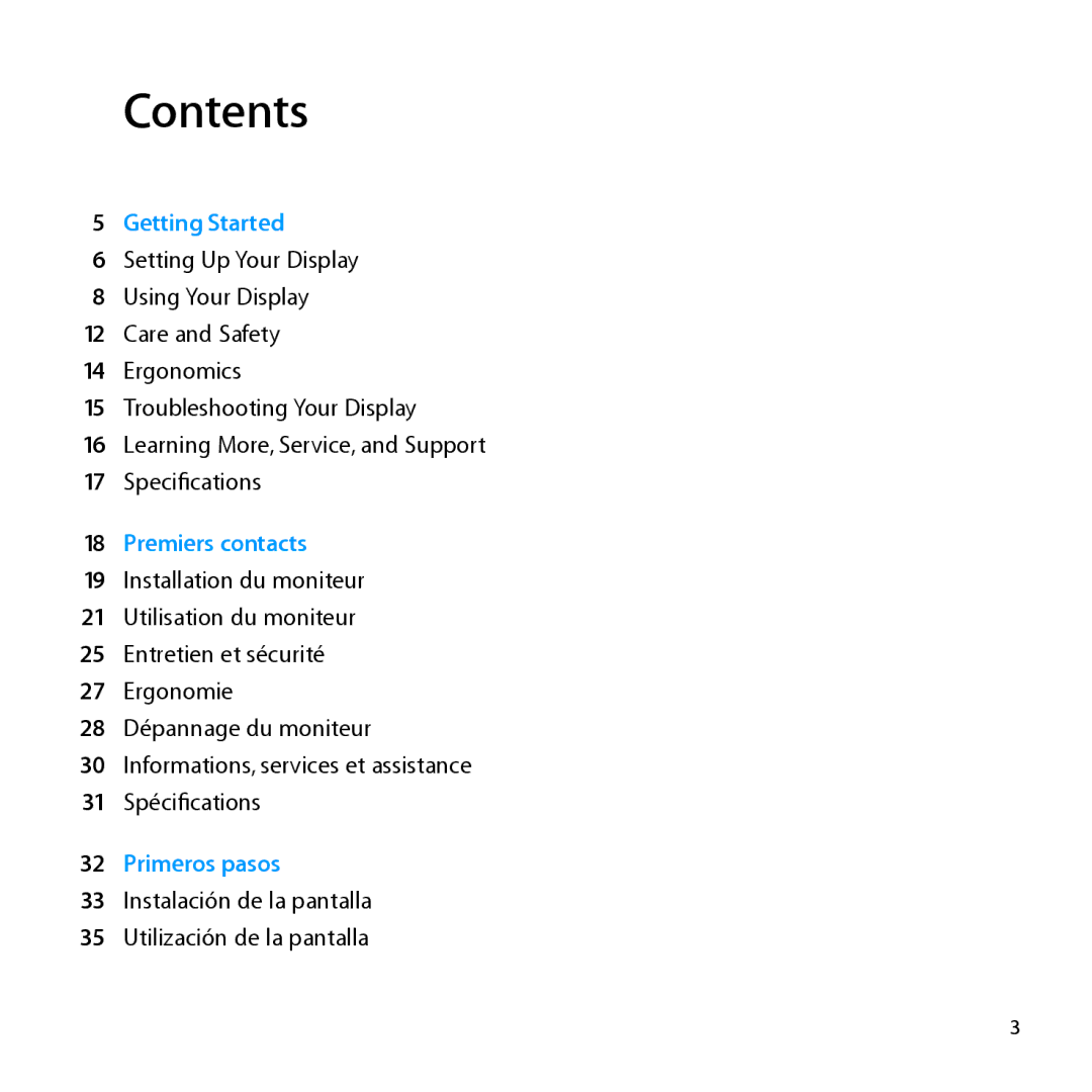 Apple MC007LL/A manual Contents 