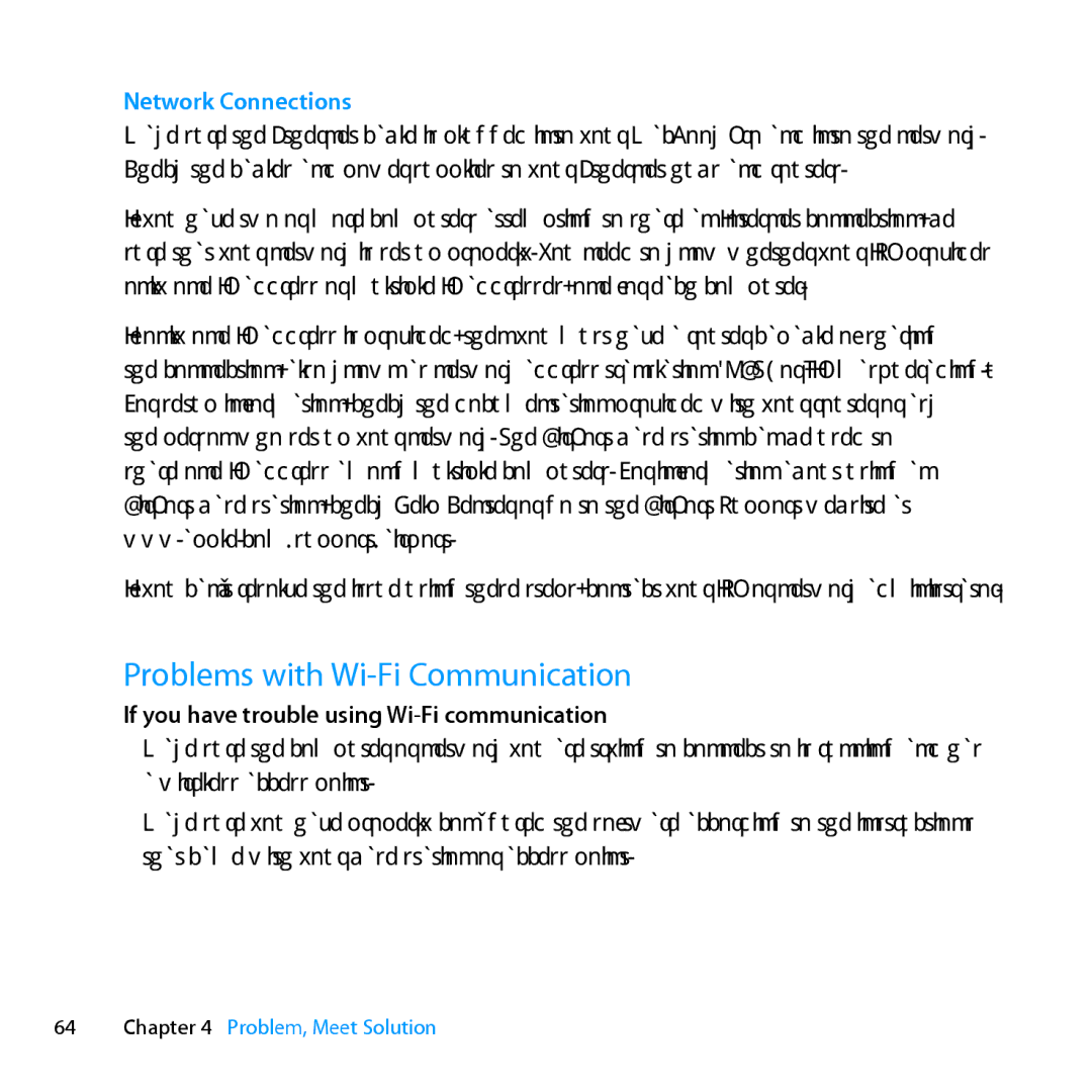 Apple MC024LL/A, MD385LL/A manual Problems with Wi-Fi Communication, If you have trouble using Wi-Fi communication 