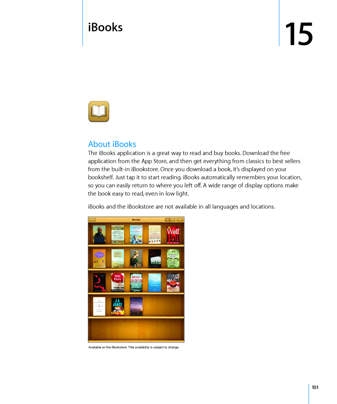 Apple MC349LL/A manual IBooks, About iBooks, 101 