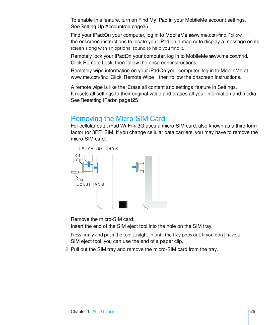 Apple MC349LL/A manual Removing the Micro-SIM Card, Remove the micro-SIM card 