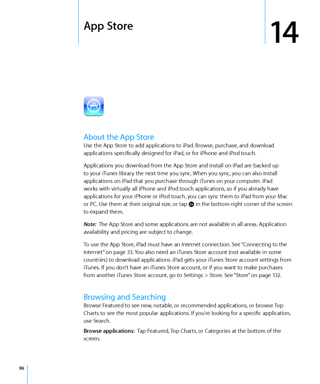 Apple MC349LL/A manual About the App Store, Browsing and Searching 