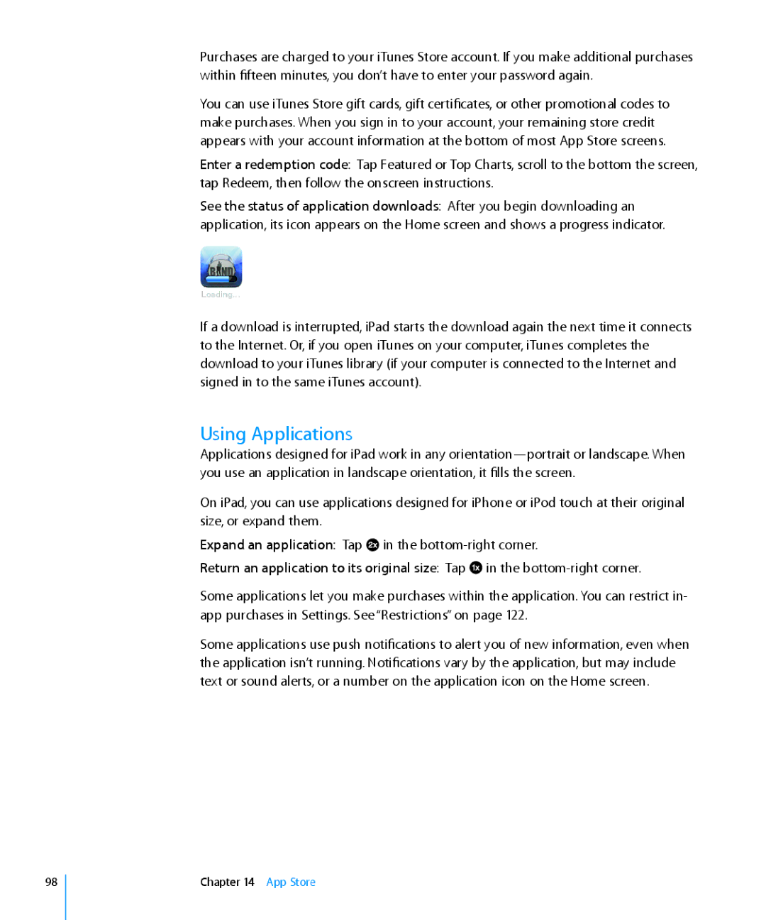 Apple MC349LL/A manual Using Applications 