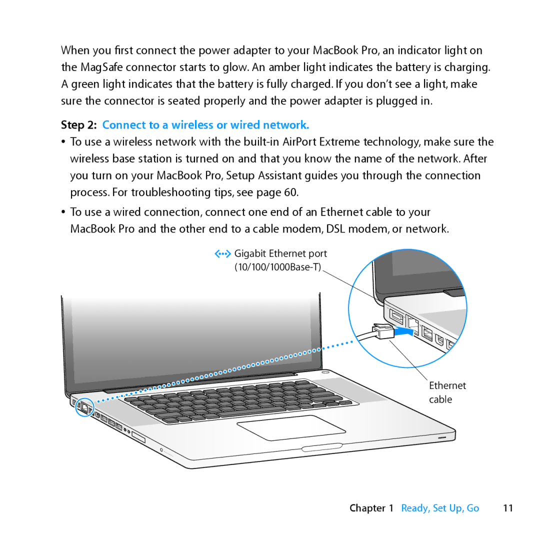 Apple MC371LL/A manual Connect to a wireless or wired network 