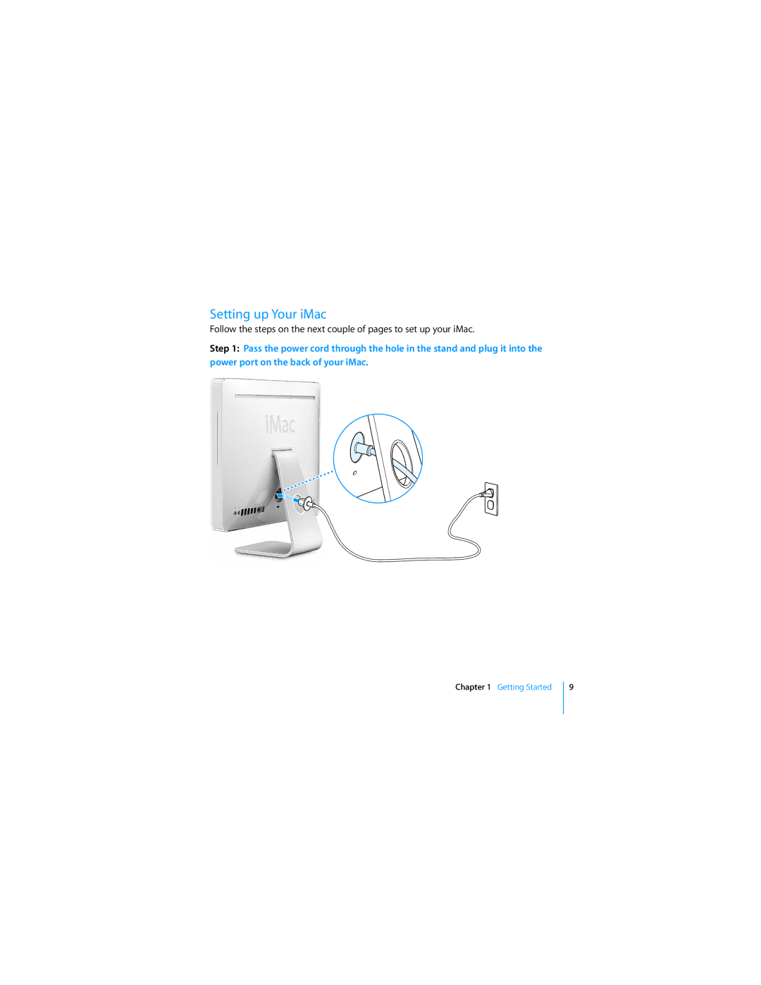 Apple MC413LL/A manual Setting up Your iMac 