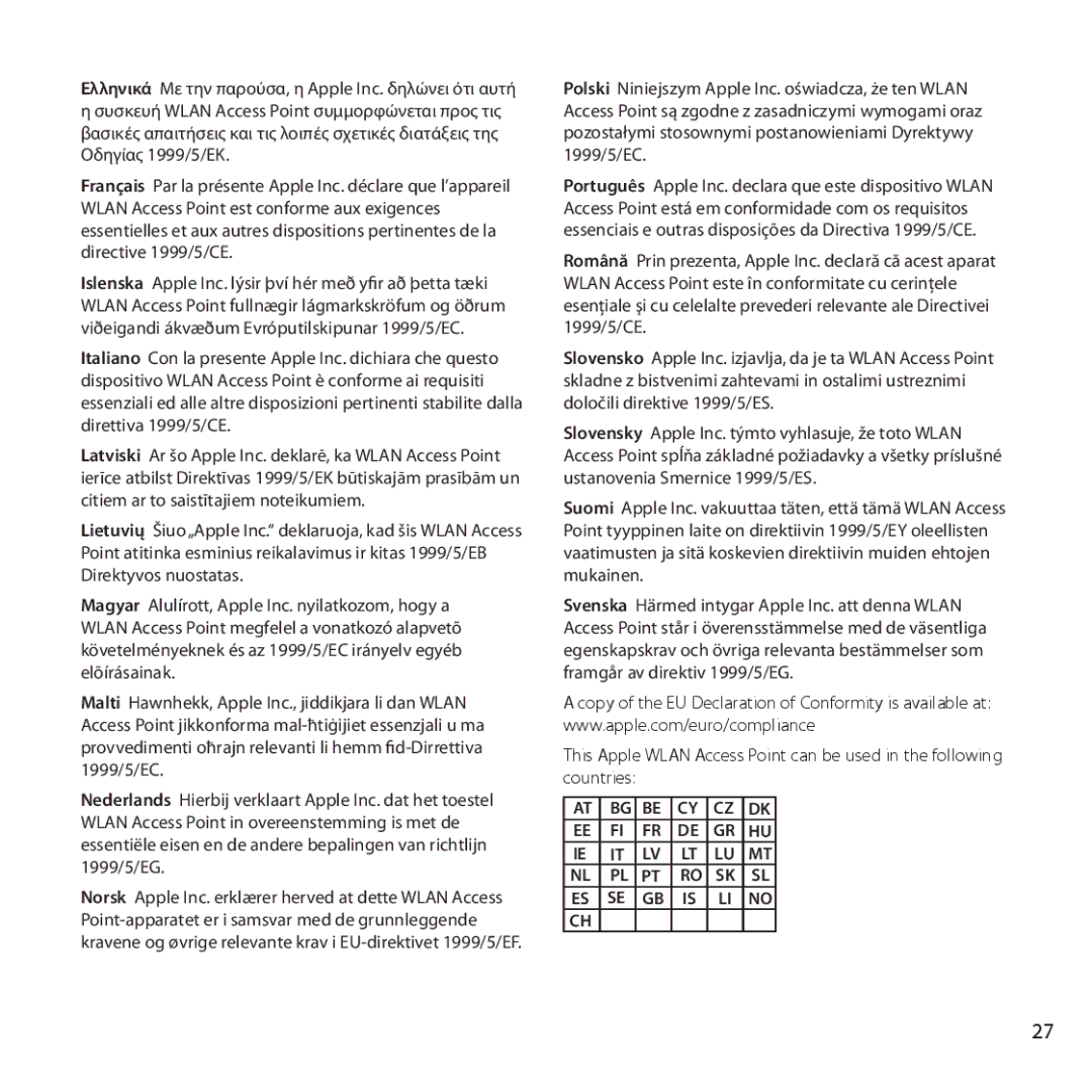 Apple MB321LL/A, MC414LL/A setup guide 