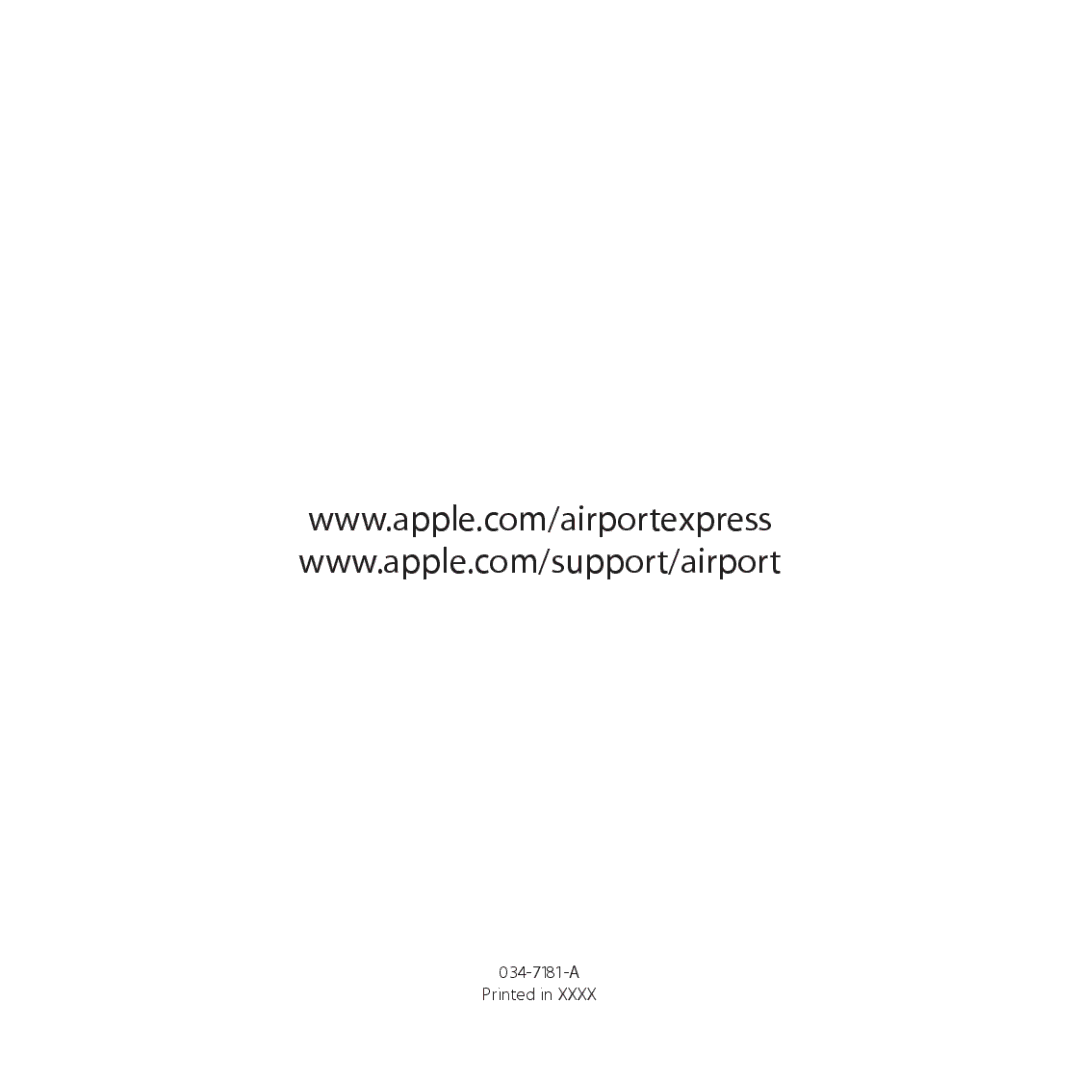 Apple MC414LL/A, MB321LL/A setup guide A Printed 