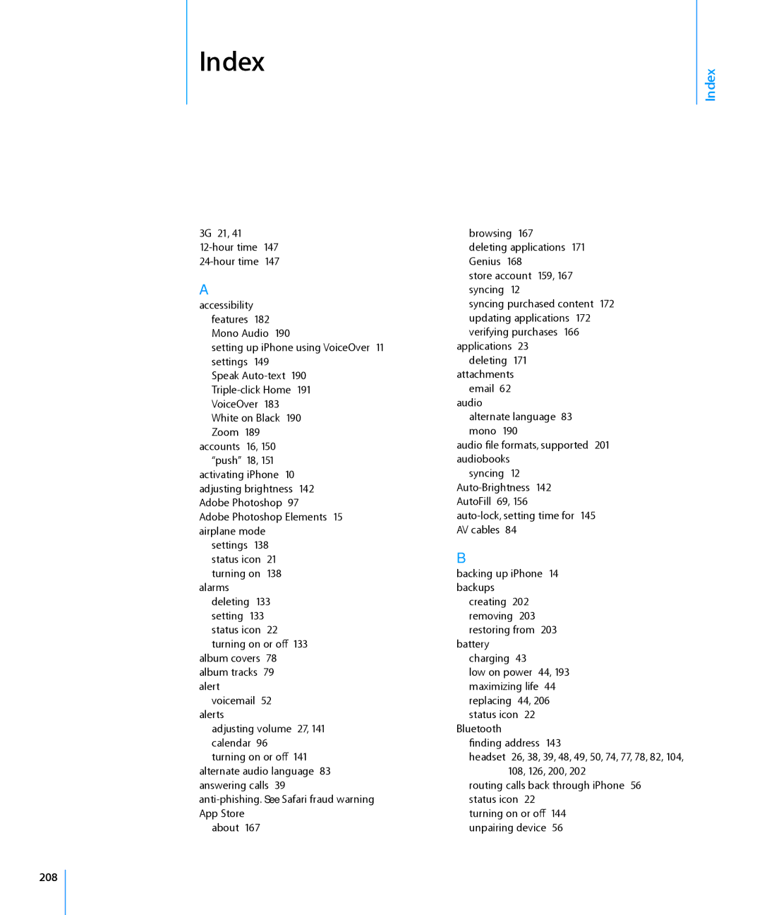 Apple A1241, MC555LL/A, MB048LL/A, MB496SL/A, MB046LL/A, MB717LL/A, MB716LL/A, MB702LL/B, MB704LL/A, MC640LL/A, A1324 Index, 208 