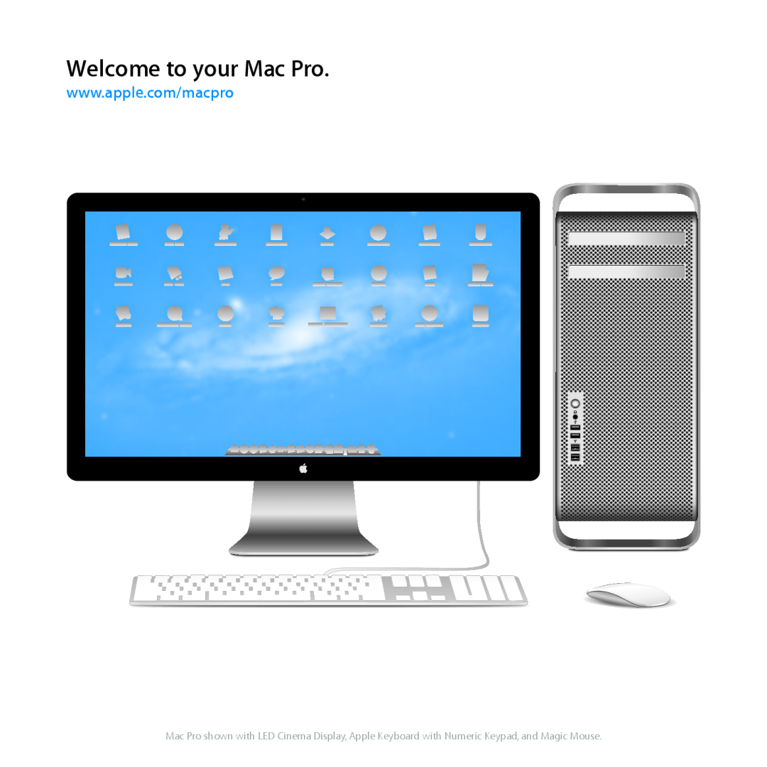 Apple MD770LL/A, MC561LL/A, MD772LL/A, MC560LL/A manual Welcome to your Mac Pro 