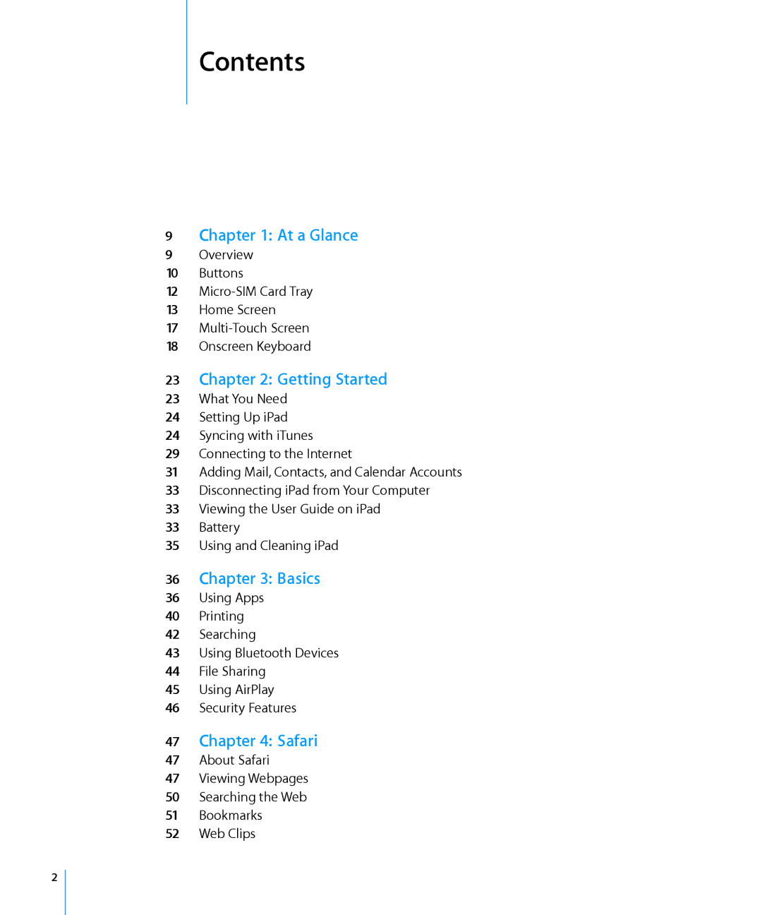 Apple MC706LL/A, MC769LL/A, MC980LL/A, MC979LL/A, MC984LL/A, MB294LL/A, MC989LL/A manual Contents 