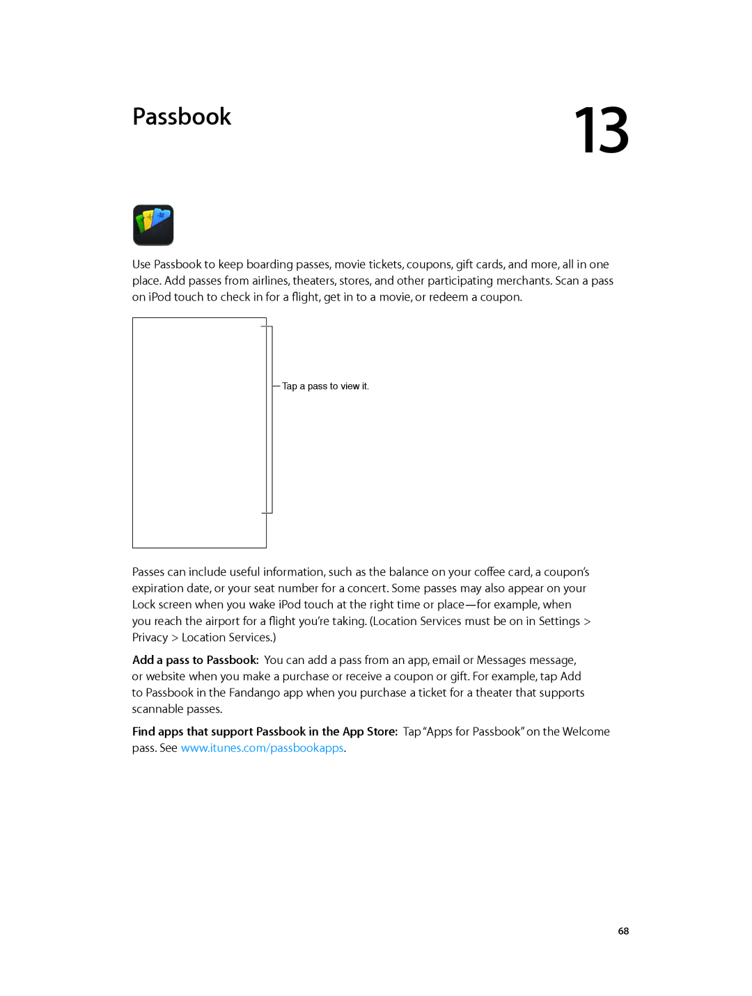 Apple MD724LL/A, MC903LL/A, ME643LL/A manual Passbook 