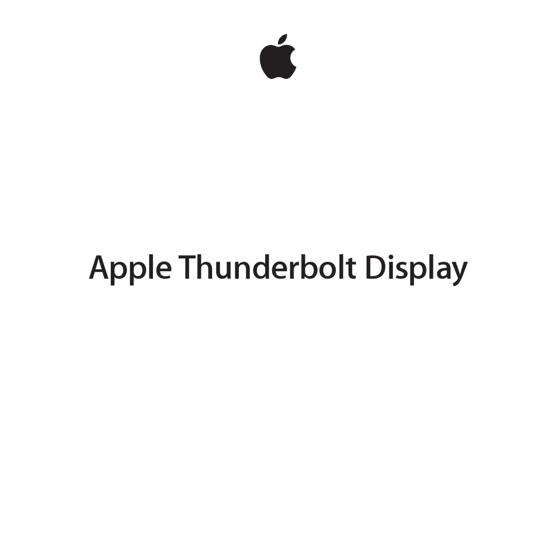 Apple MC914LL/A, MC914LL/B manual Apple Thunderbolt Display 