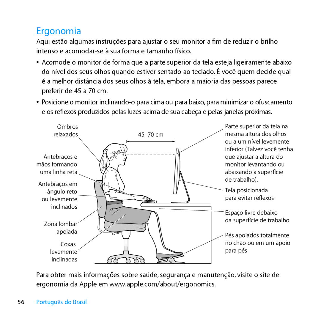 Apple MC914LL/B, MC914LL/A manual Ergonomia 