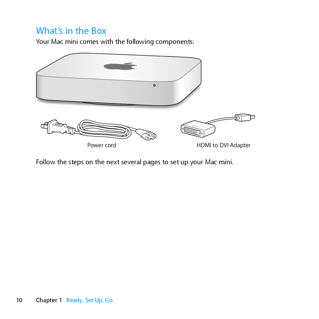 Apple MC936LL/A manual What’s in the Box 