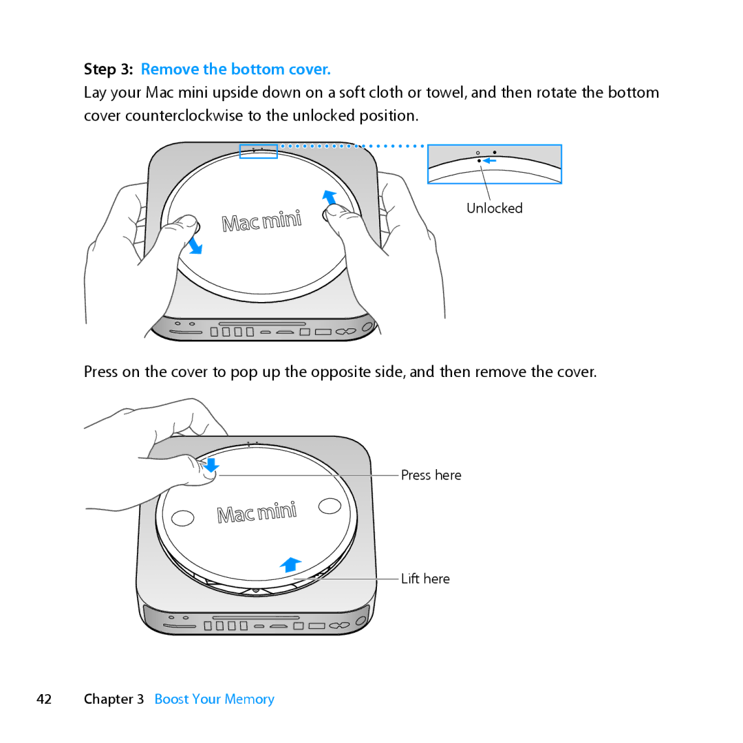 Apple MC936LL/A manual Remove the bottom cover 