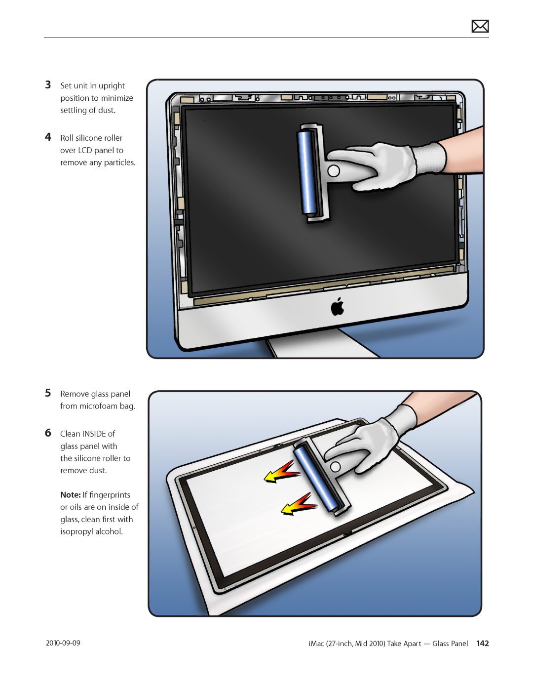 Apple MD094LL/A manual Set unit in upright position to minimize settling of dust 