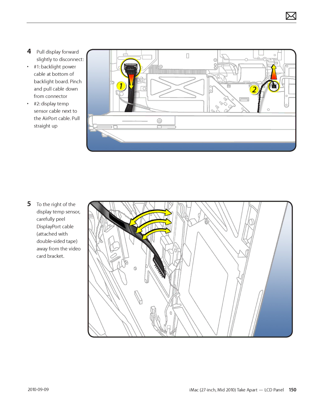 Apple MD094LL/A manual Pull display forward slightly to disconnect 