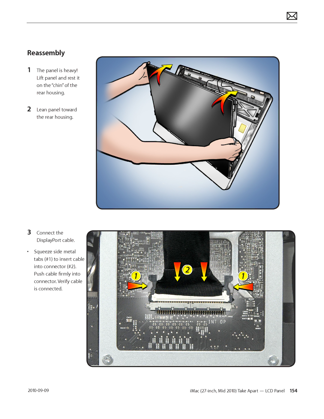 Apple MD094LL/A manual Connect the DisplayPort cable 