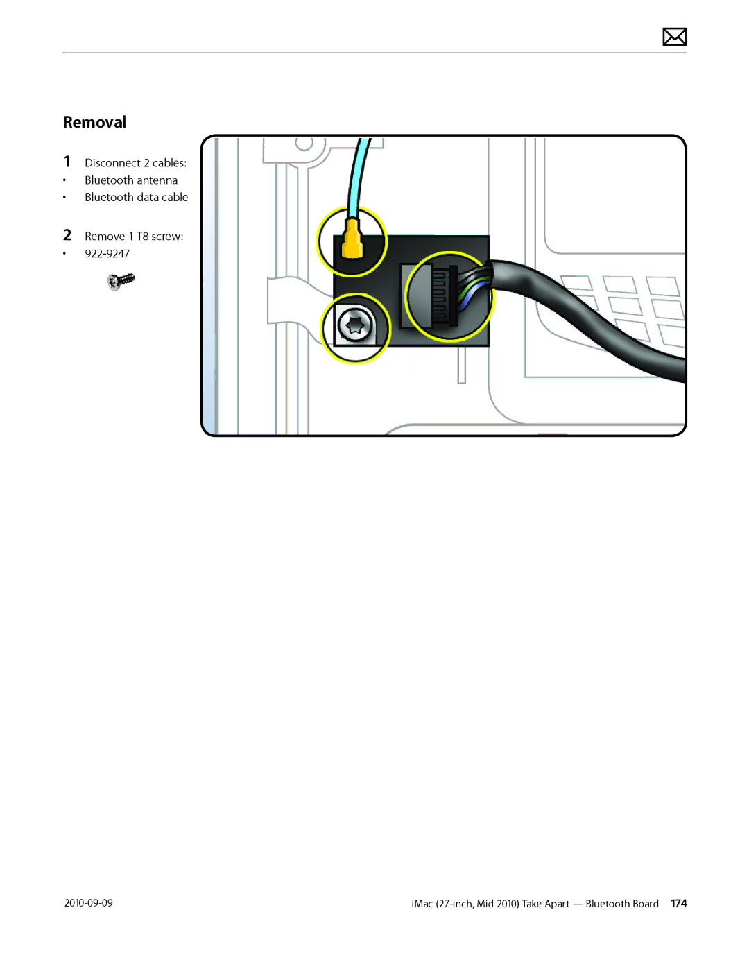 Apple MD094LL/A manual Removal 