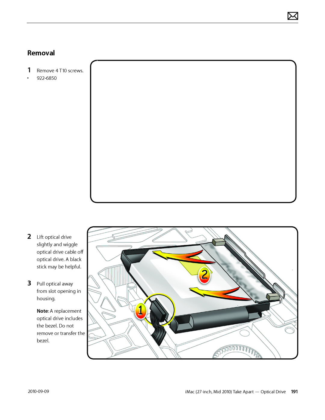 Apple MD094LL/A manual Removal 