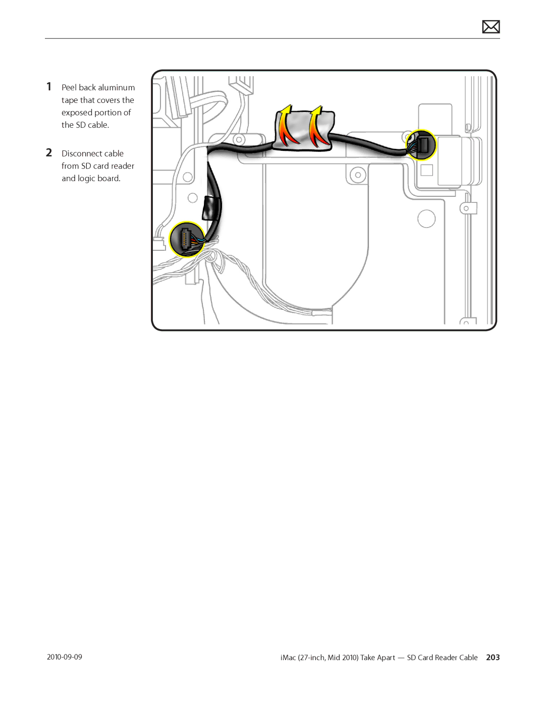 Apple MD094LL/A manual IMac 27-inch, Mid 2010 Take Apart SD Card Reader Cable  