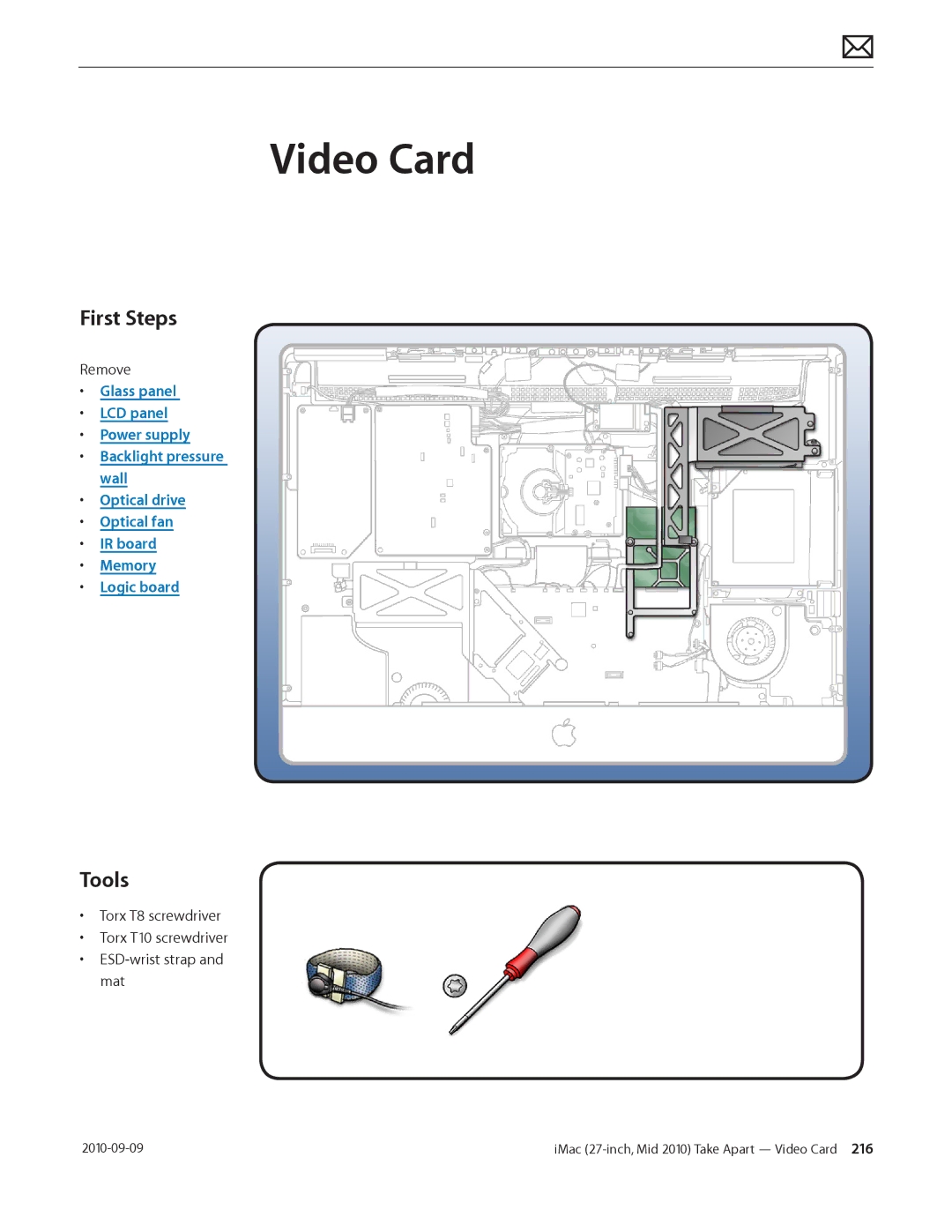 Apple MD094LL/A manual Video Card, First Steps 