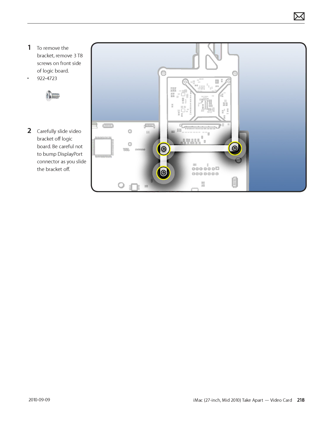 Apple MD094LL/A manual IMac 27-inch, Mid 2010 Take Apart Video Card  