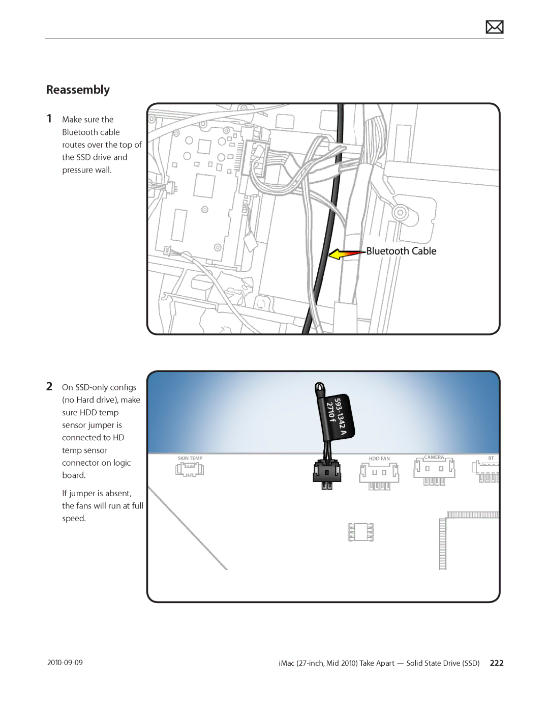 Apple MD094LL/A manual Reassembly 