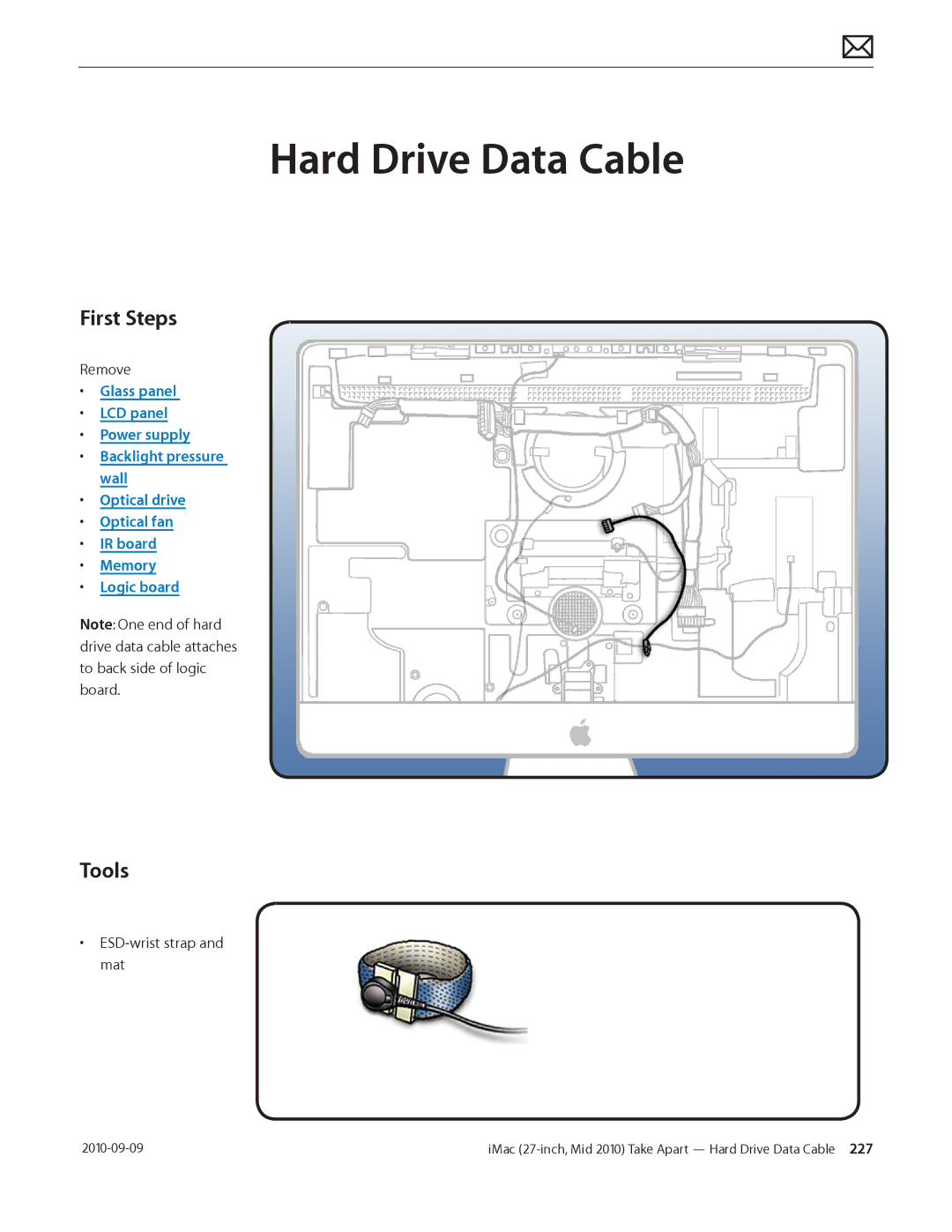 Apple MD094LL/A manual Hard Drive Data Cable 