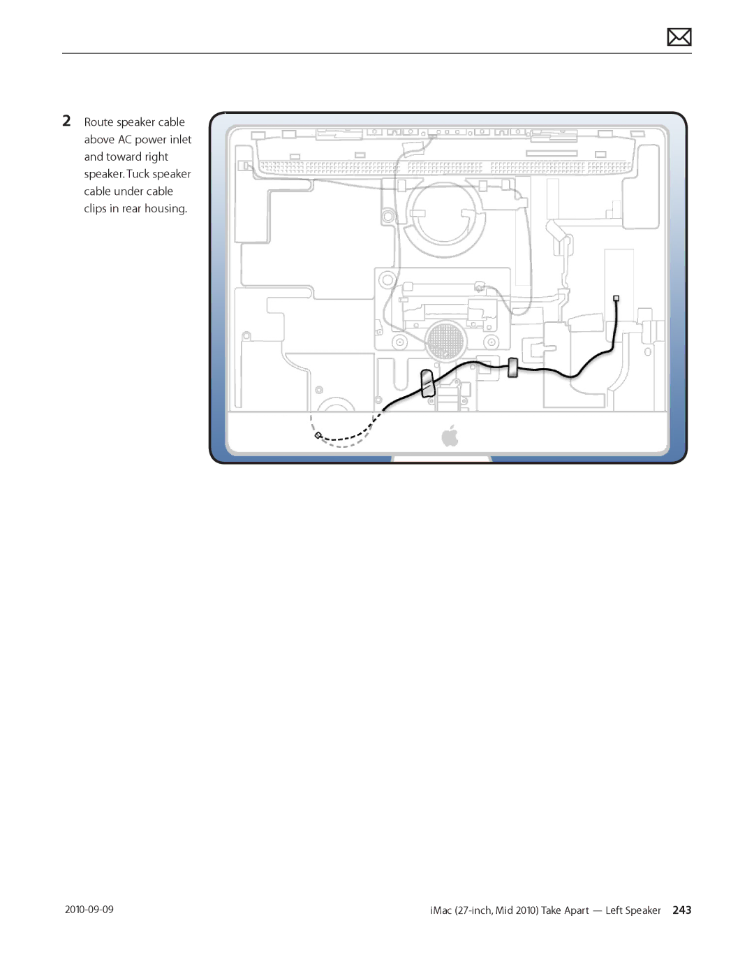 Apple MD094LL/A manual IMac 27-inch, Mid 2010 Take Apart Left Speaker  