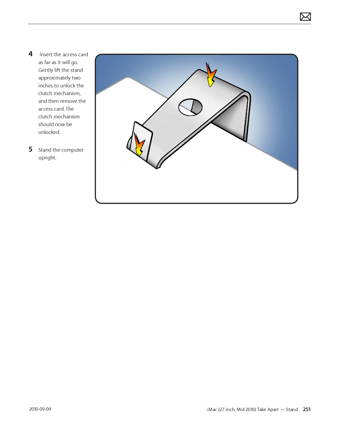 Apple MD094LL/A manual Stand the computer upright 