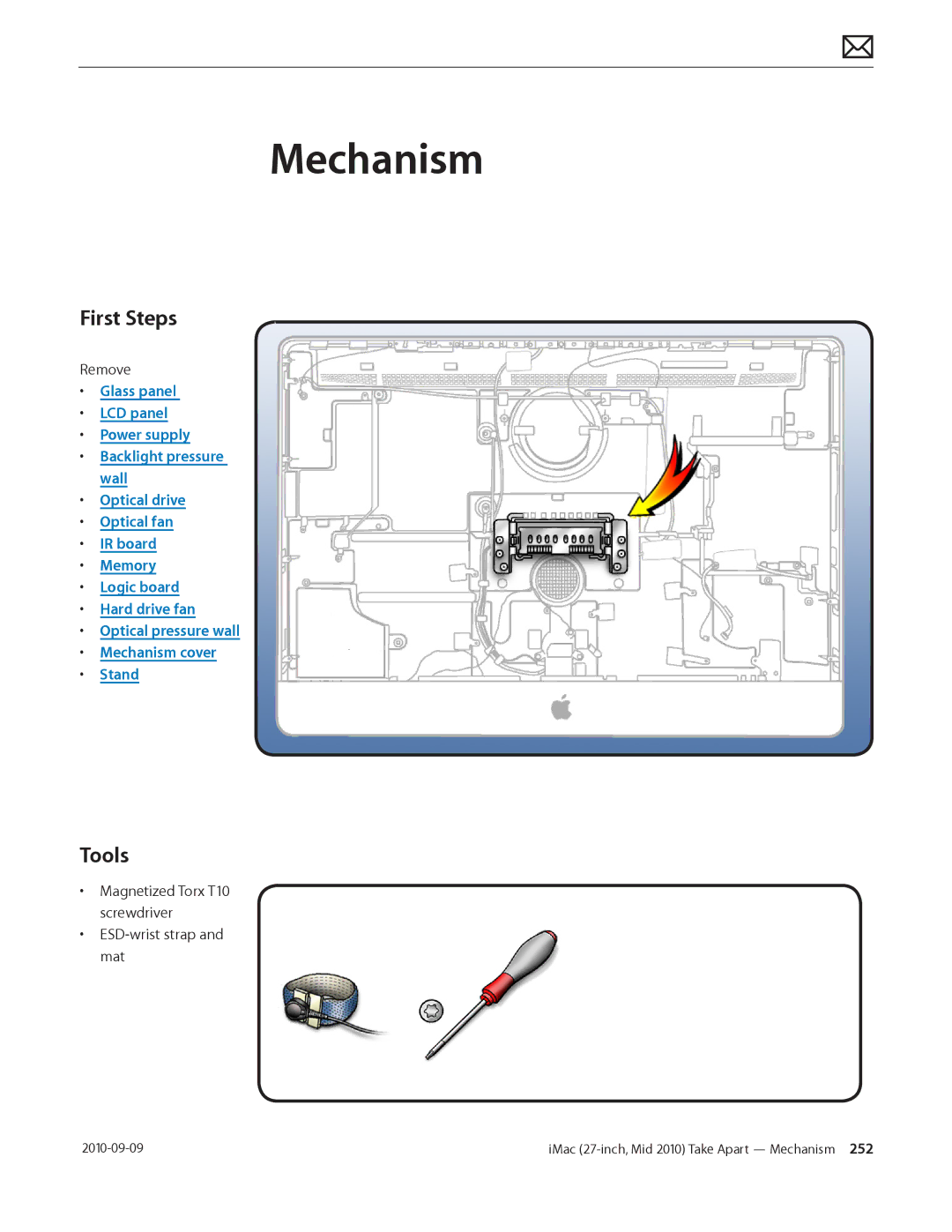 Apple MD094LL/A manual Mechanism, First Steps 