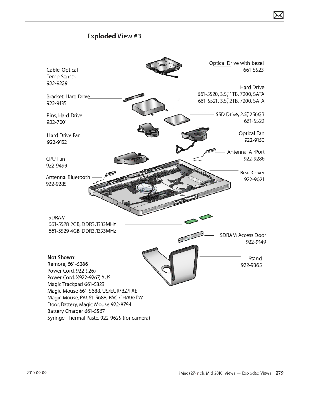 Apple MD094LL/A manual Exploded View #3 