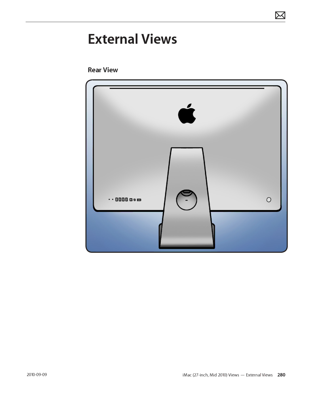 Apple MD094LL/A manual External Views, Rear View 