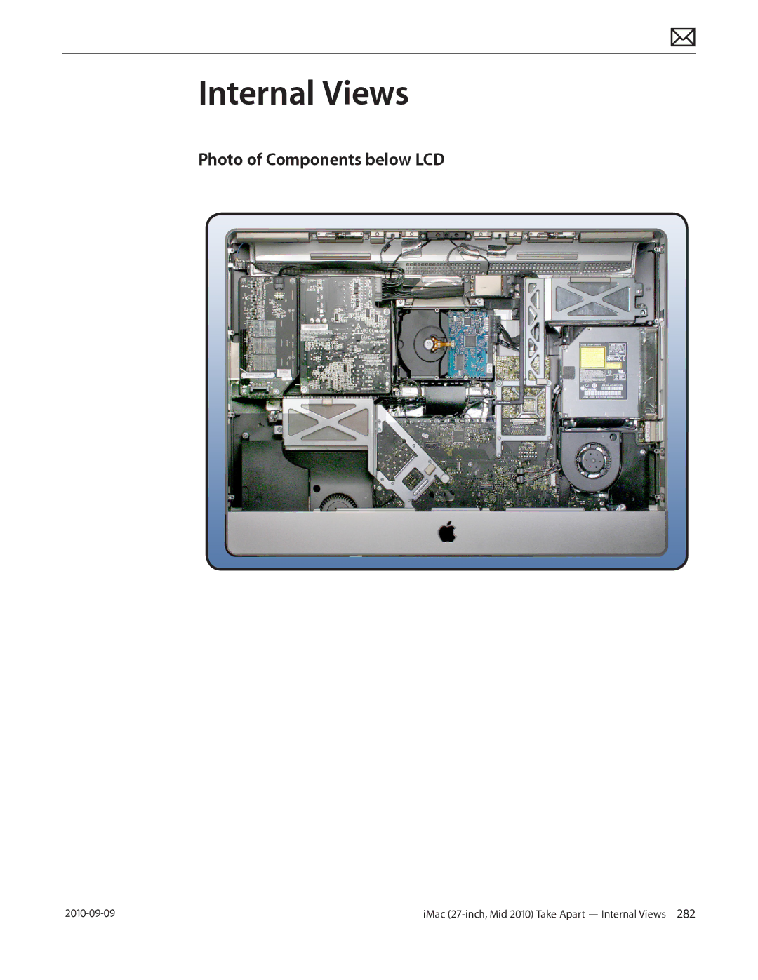 Apple MD094LL/A manual Internal Views, Photo of Components below LCD 