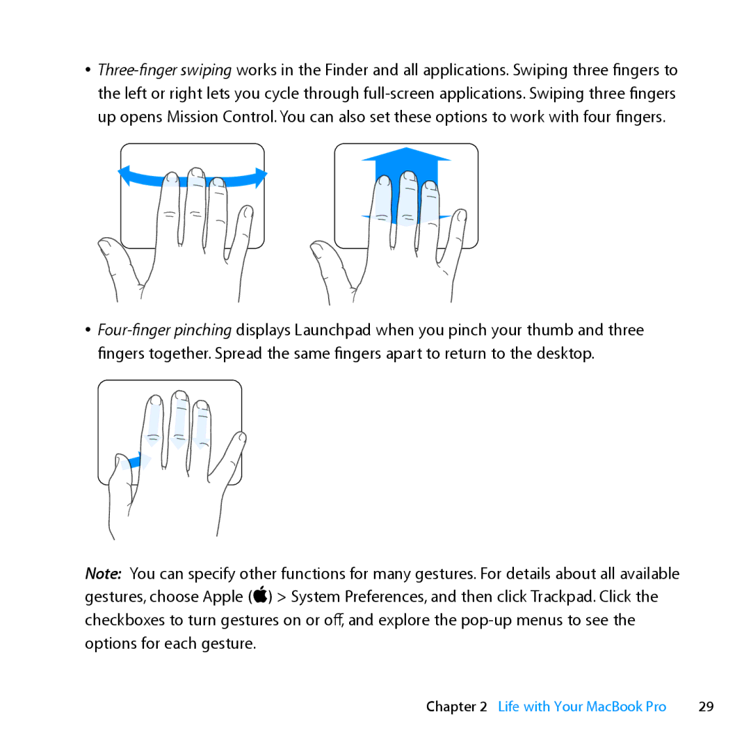 Apple MD104LL/A, MD101LL/A, MC976LL/A manual Life with Your MacBook Pro 