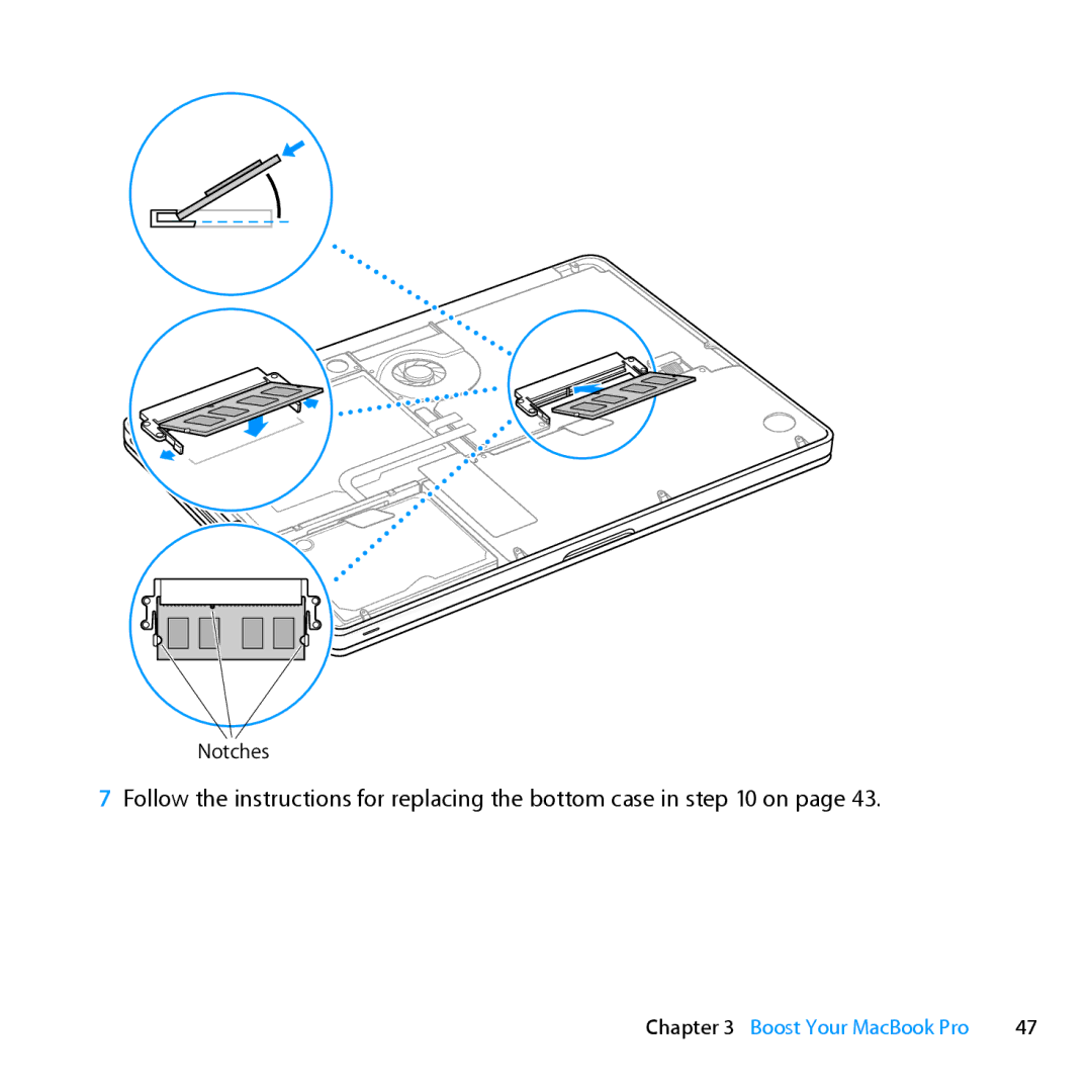 Apple MD104LL/A, MD101LL/A, MC976LL/A manual Follow the instructions for replacing the bottom case in on 