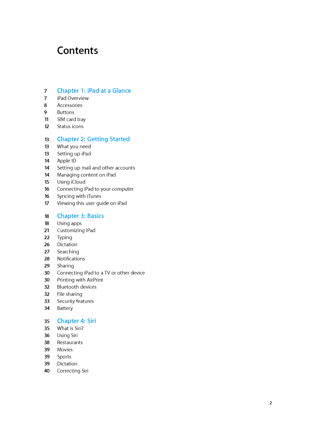 Apple MD528LL/A manual Contents 