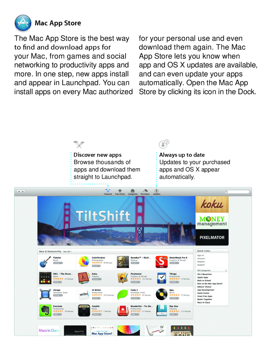 Apple MD711LL/A quick start Mac App Store 