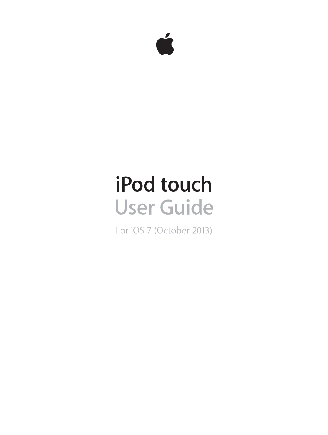 Apple MD723LL/A, MD717LL/A manual IPod touch User Guide 