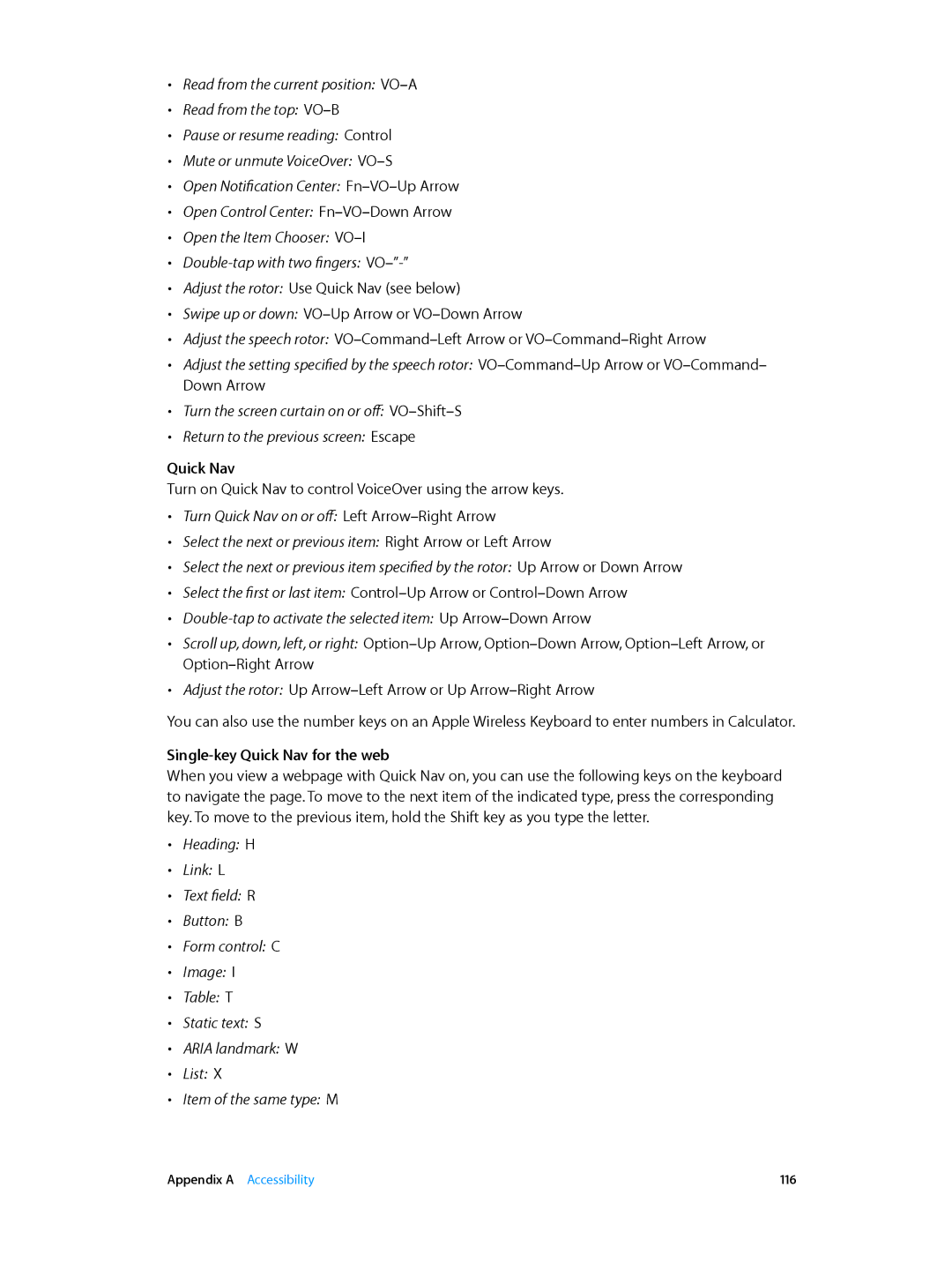 Apple MD717LL/A, MD723LL/A manual Single-key Quick Nav for the web 