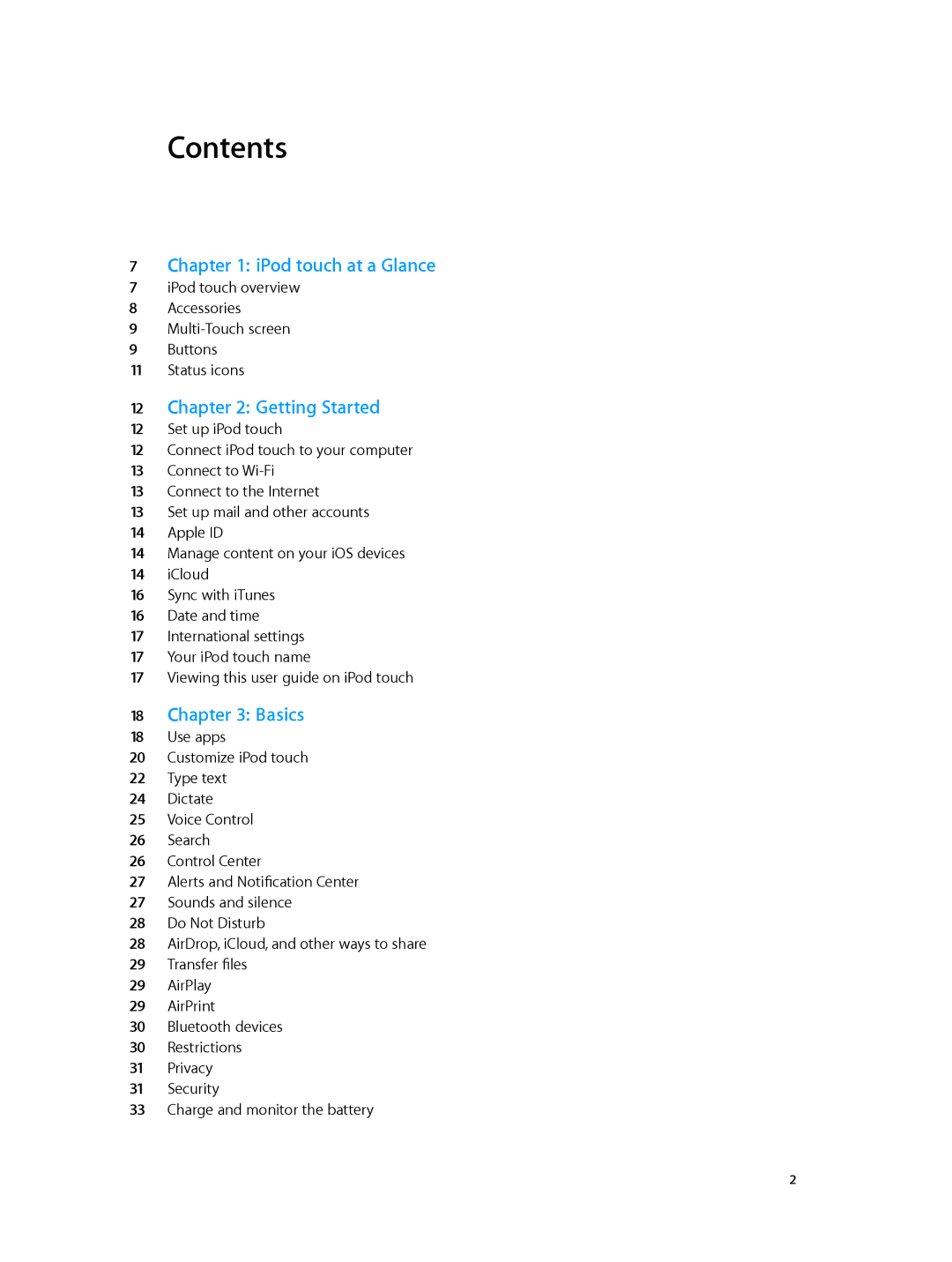 Apple MD717LL/A, MD723LL/A manual Contents 