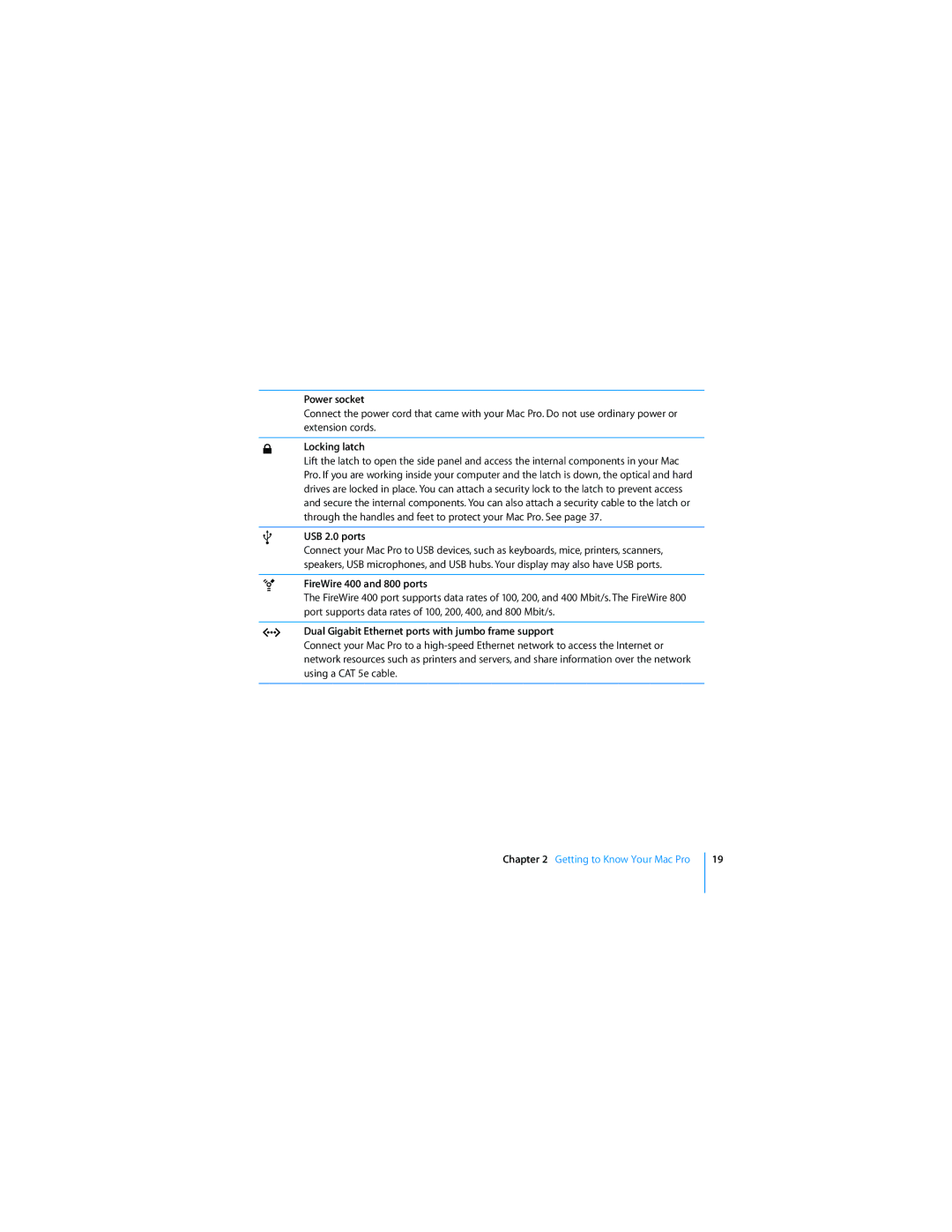 Apple MD771LL/A manual Power socket 