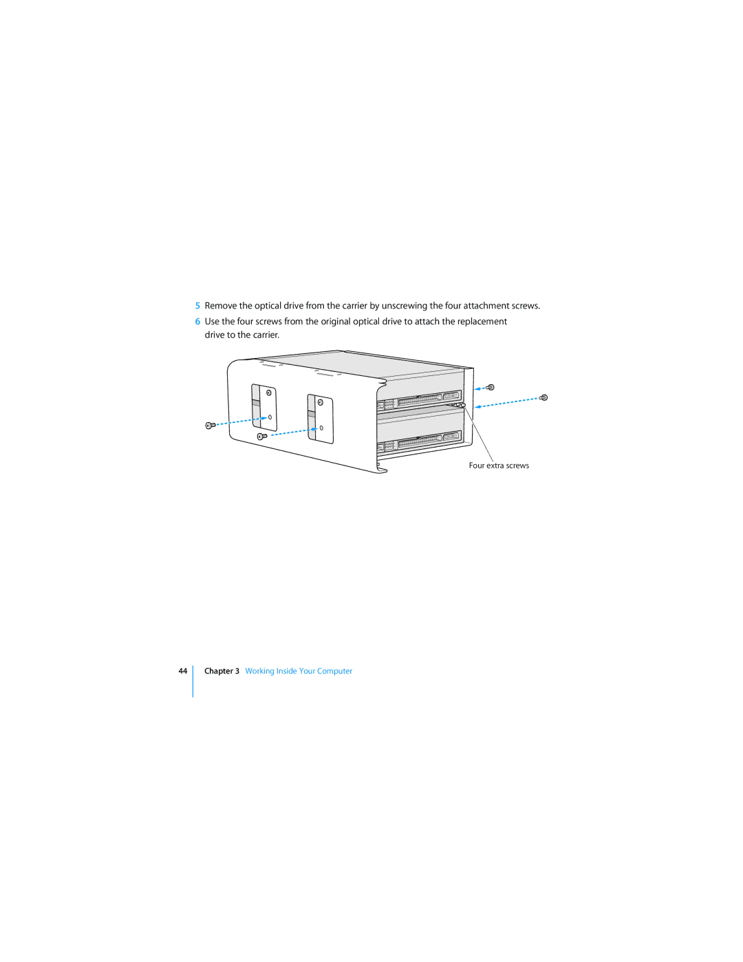 Apple MD771LL/A manual Four extra screws 