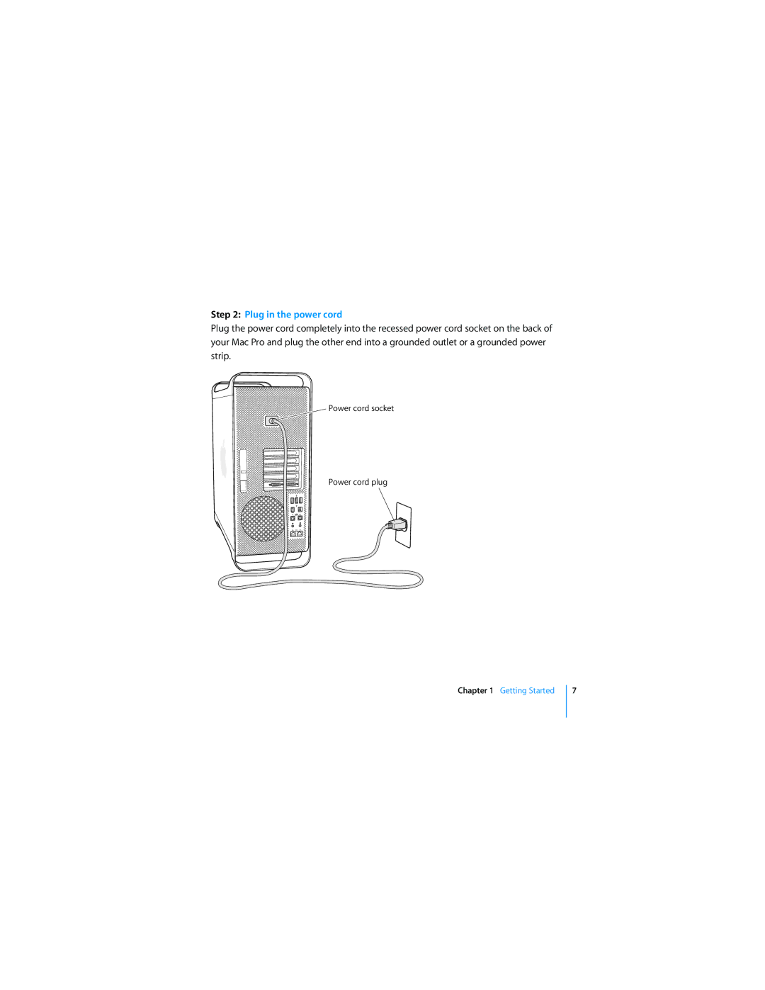 Apple MD771LL/A manual Plug in the power cord 