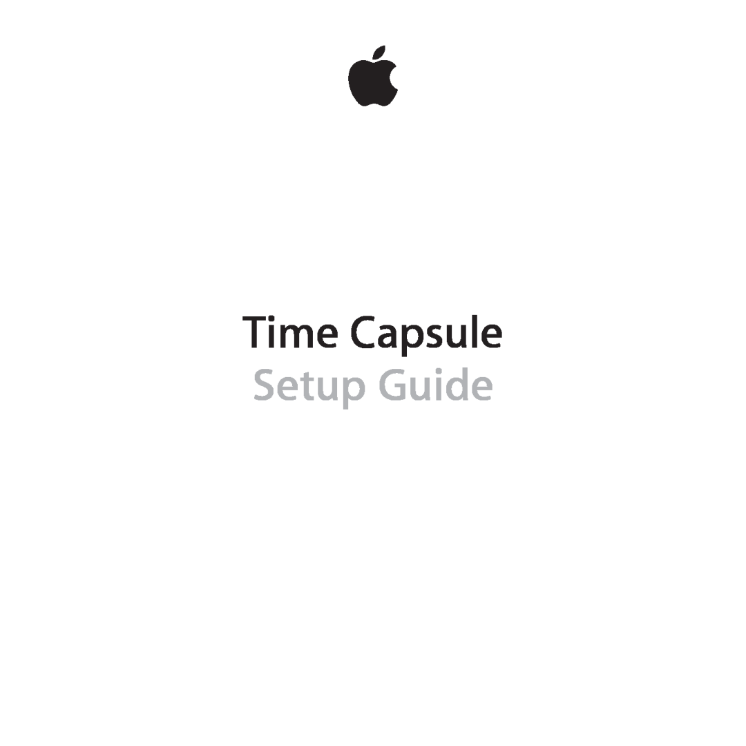Apple MD032LL/A, ME177LL/A setup guide Time Capsule, Setup Guide 