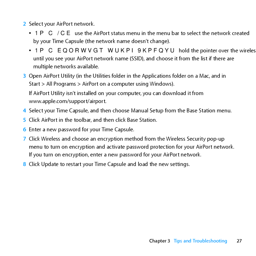 Apple MD032LL/A, ME177LL/A setup guide Tips and Troubleshooting 