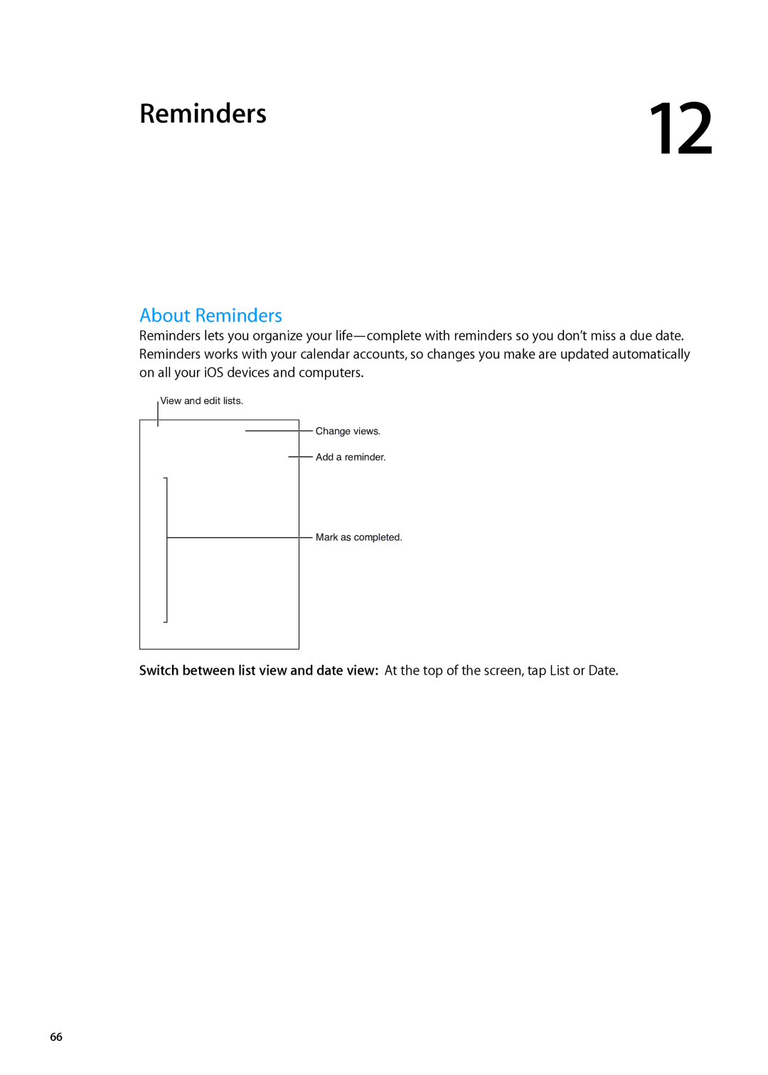 Apple ME179LL/A, MC544LL/A manual About Reminders 