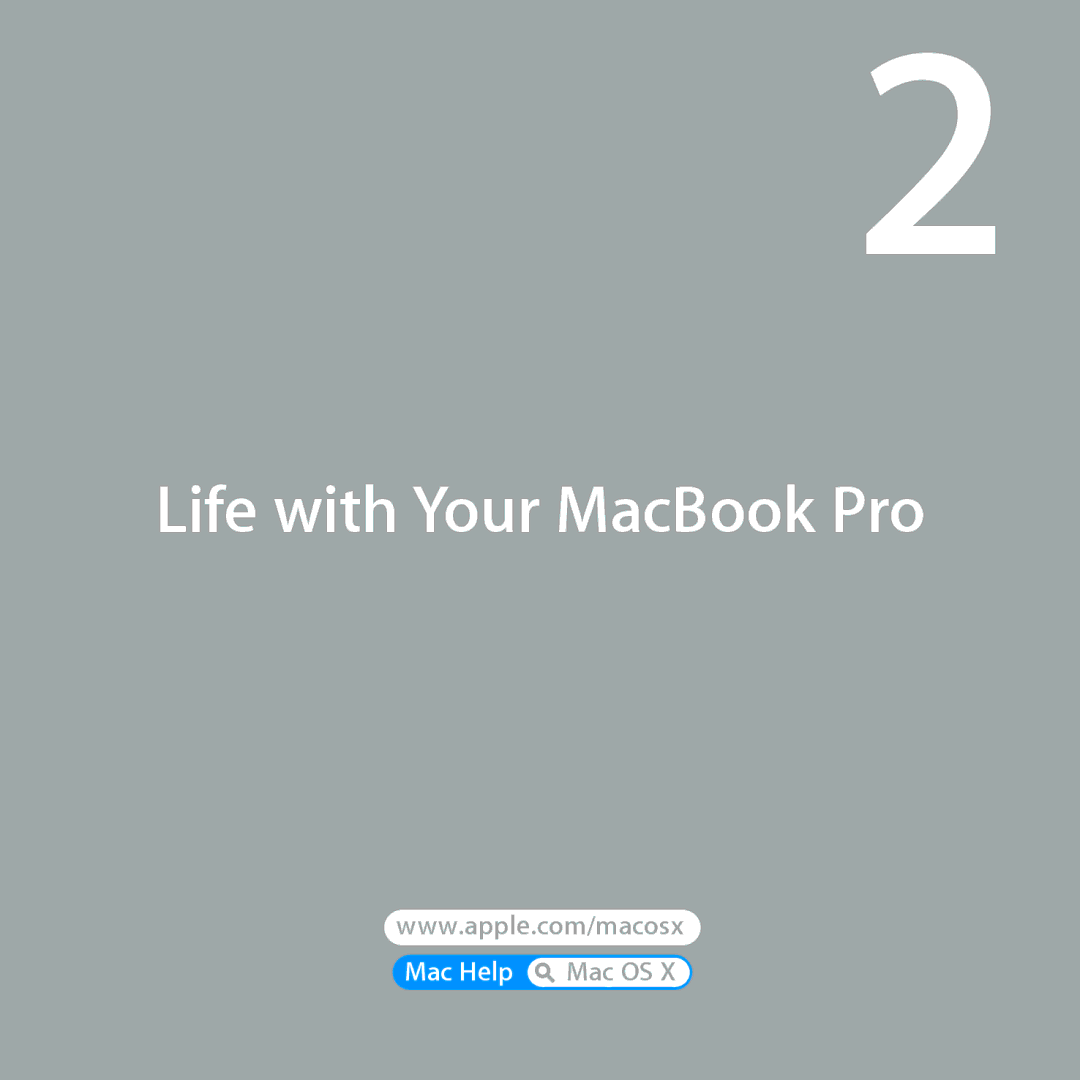 Apple ME662LL/A manual Life with Your MacBook Pro 