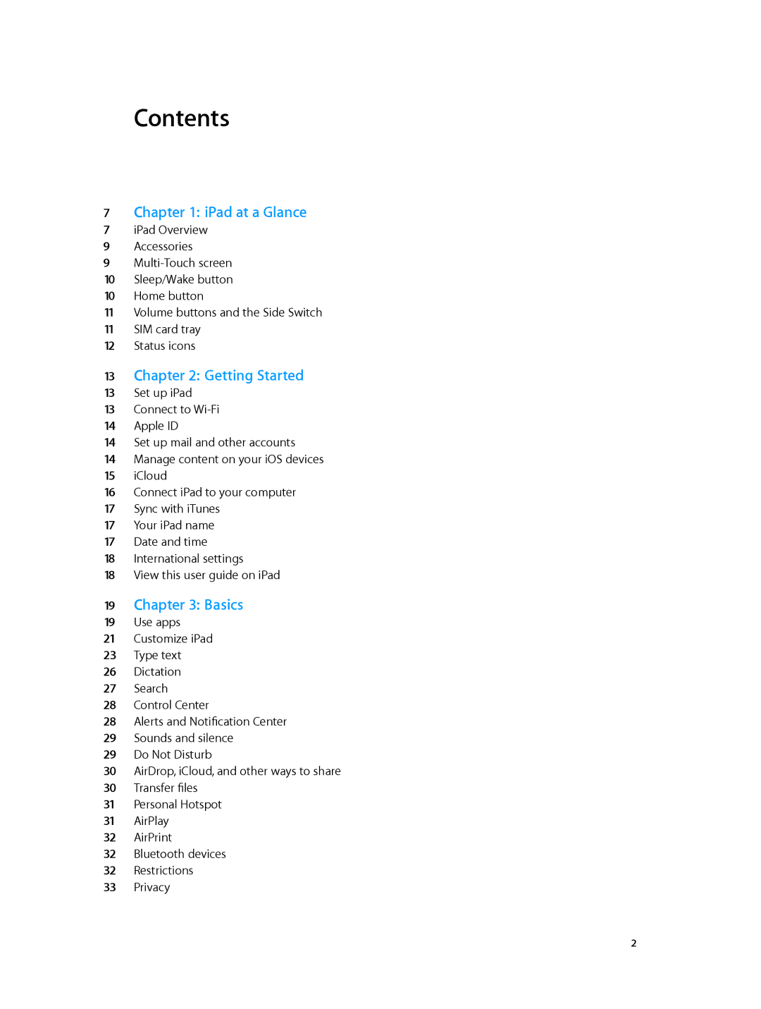 Apple MF116LL/A, MF544LL/A, MF519LL/A, MF123LL/A, ME860LL/A, MF066LL/A, MF074LL/A, ME856LL/A manual Contents 